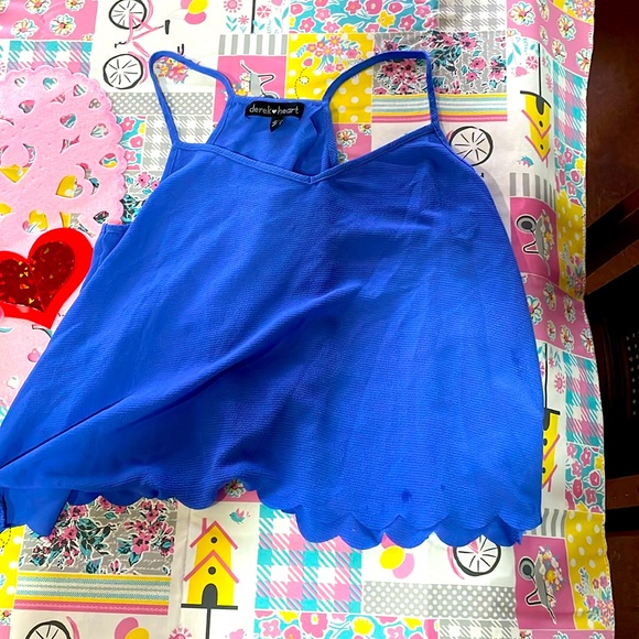 Blue Scallop Tank | Opening at back design | Size Large | Excellent Condition - Picture 1 of 2